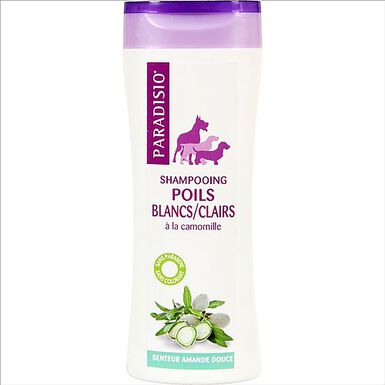 Paradisio - Shampoing Poils Blancs et Clairs Senteur Amande Douce pour Chien - 250ml