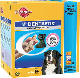 Pedigree - Friandises Dentastix de 56 Sticks pour Chien de Grande Taille - 2,16Kg