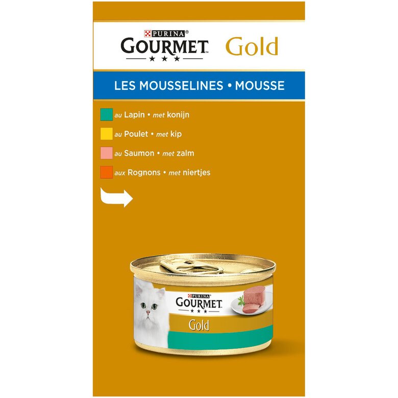 Gourmet - Boîte Gold Les Mousselines pour Chat - 12x85g Image numéro 5 Gourmet - Boîte Gold Les Mousselines pour Chat - 12x85g Image numéro 5