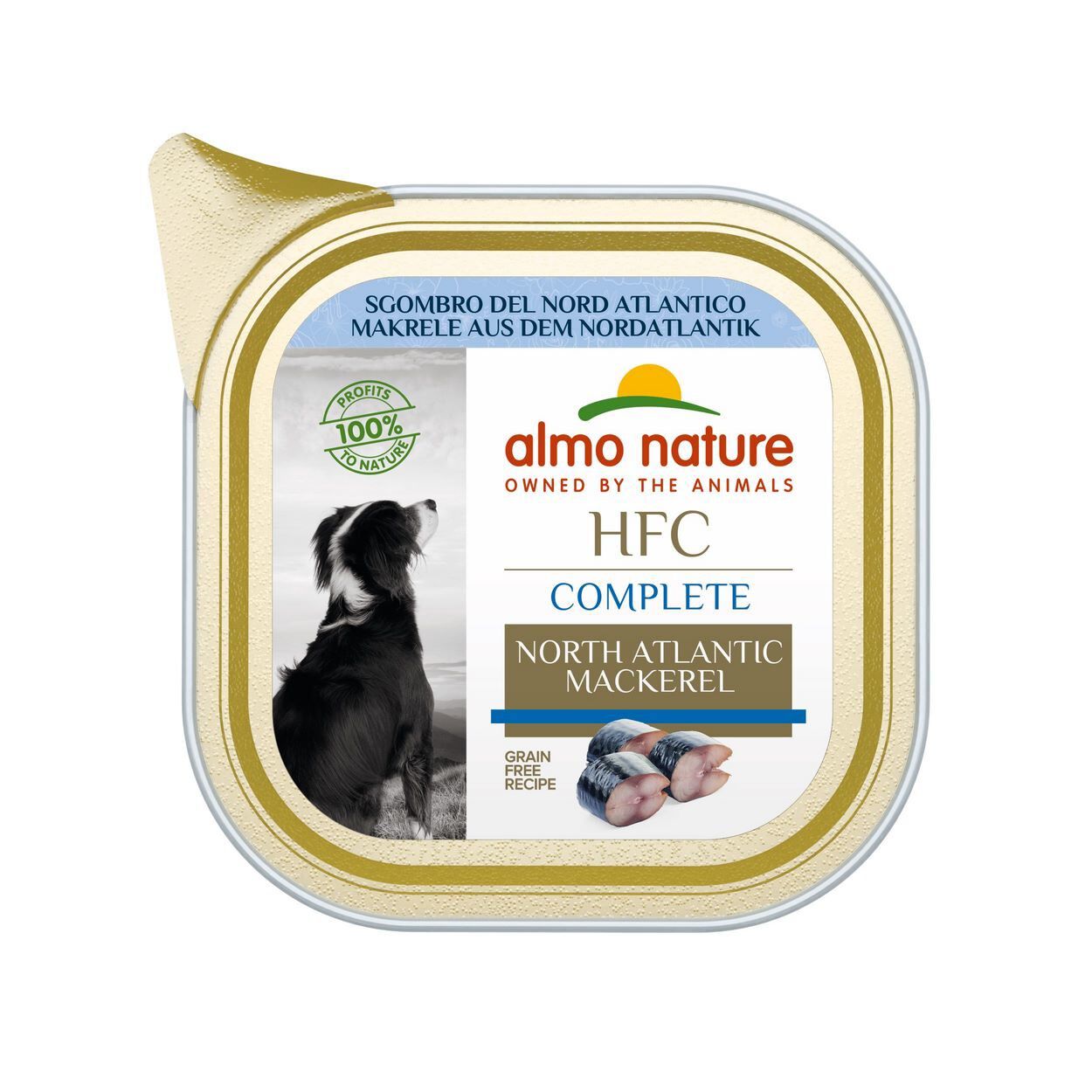 Almo Nature - P&acirc;t&eacute;e en Barquette HFC Maquereau pour Chiens - 85g Image num&eacute;ro 1