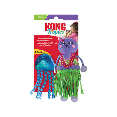 KONG - Jouet Tropics Chaton et Méduse pour Chats - 15cm