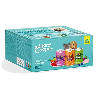 Edgard & Cooper - Multipack Boites 3 Saveurs pour Chien - 6x400g