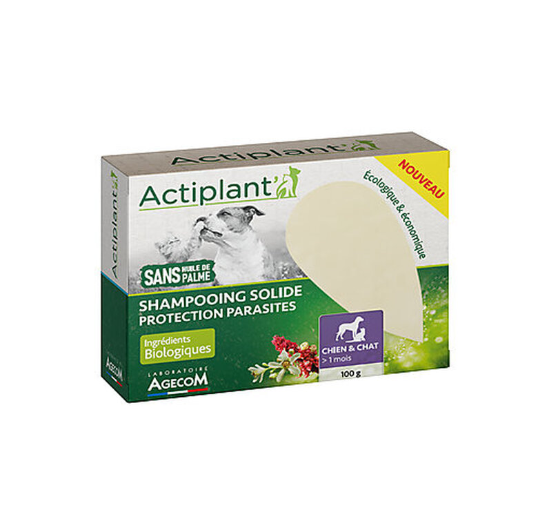 ActiPlant' - Shampoing Solide Protection Parasites pour Chien et Chat - 100g image number null