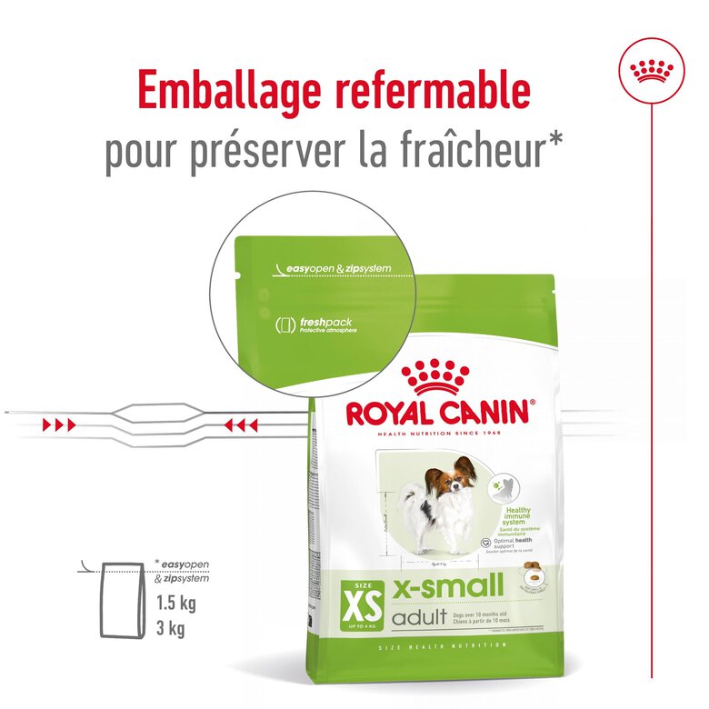 Royal Canin -  Croquettes X SMALL ADULT CHIEN DE TRES PETITE TAILLE - 500G Image numéro 2 Royal Canin -  Croquettes X SMALL ADULT CHIEN DE TRES PETITE TAILLE - 500G Image numéro 2
