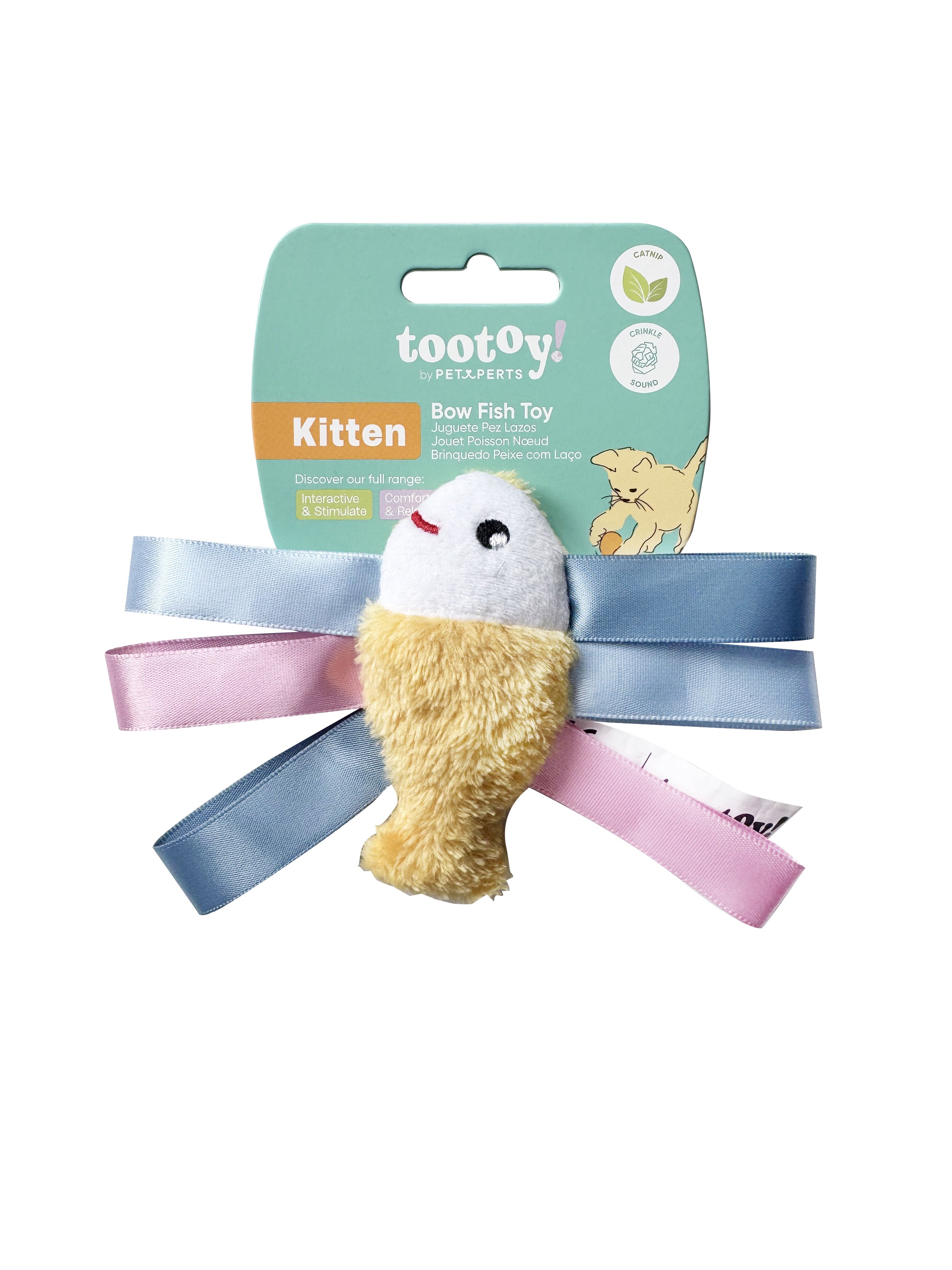Tootoy! - Jouet Poisson avec Rubans pour Chats - 14cm Image num&eacute;ro 2