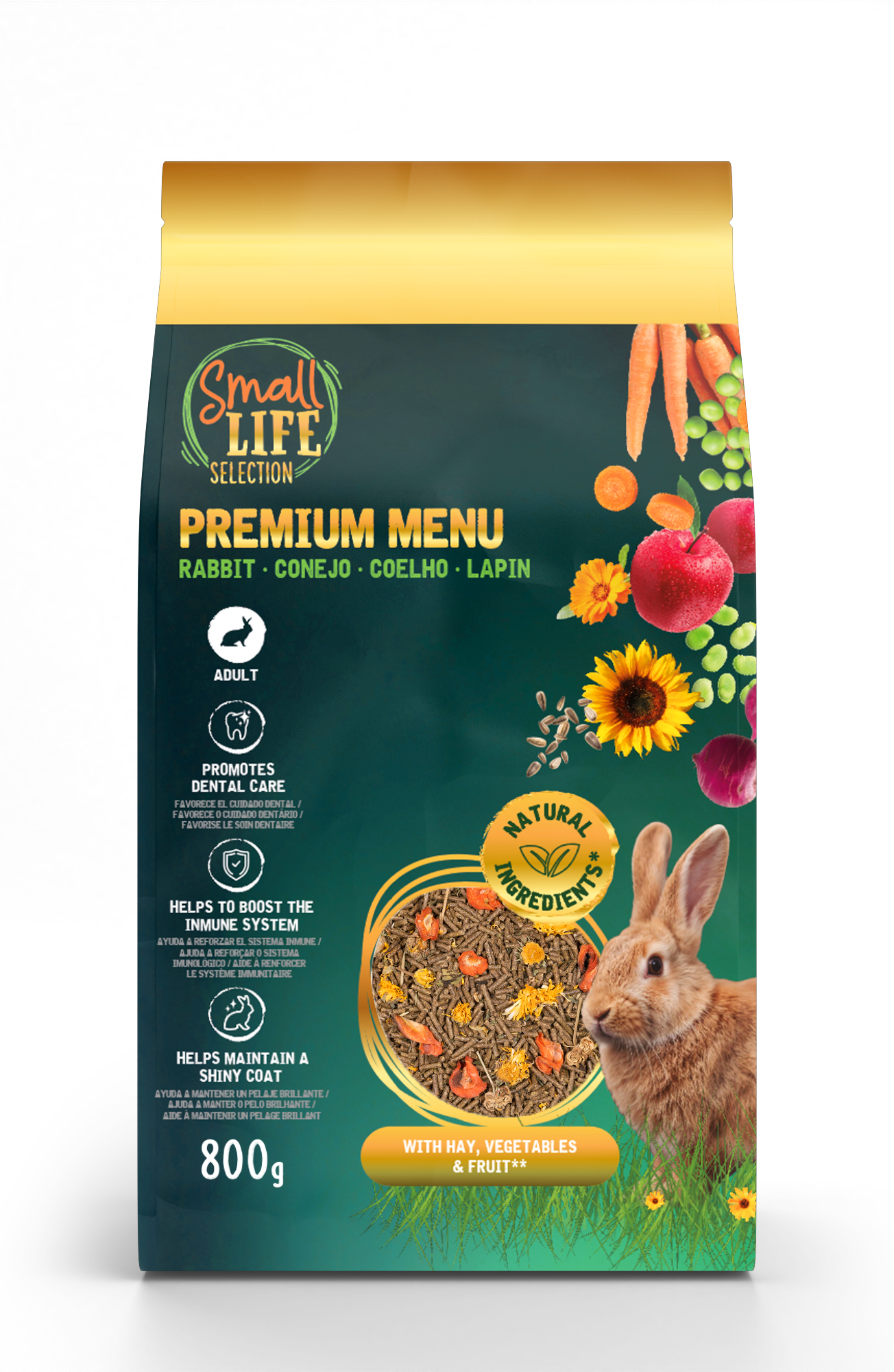 Small Life - Menu Premium pour Lapin Adulte - 800g Image num&eacute;ro 1