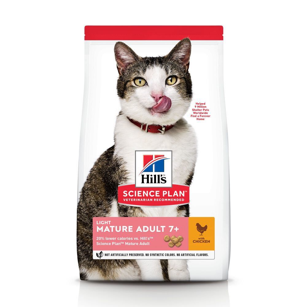 Hill's Science Plan - Mature Adult Light Croquettes Pour Chat Ag&eacute; Au Poulet -  7kg Image num&eacute;ro 1