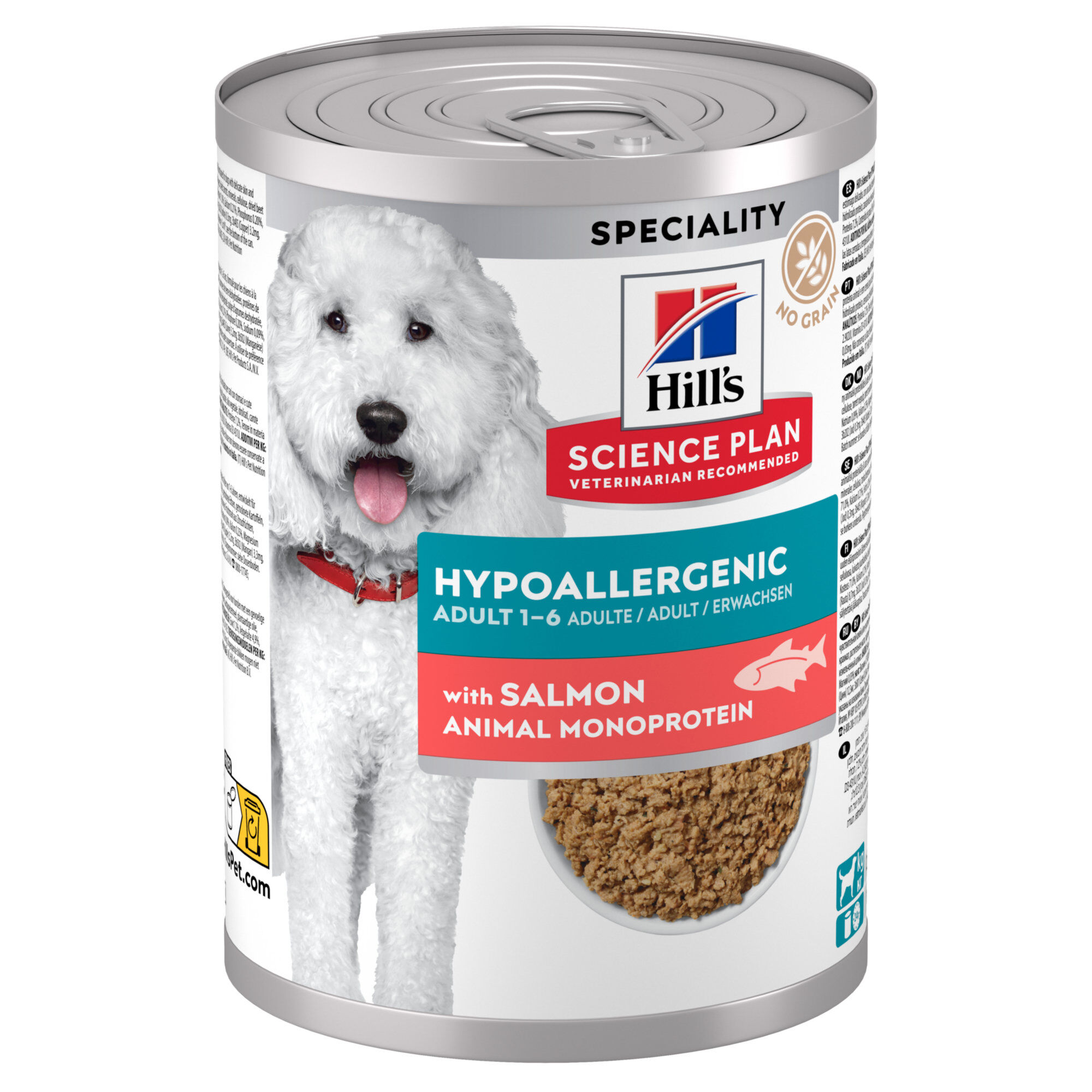 Hill's Science Plan - P&acirc;t&eacute;e Hypoallergenic Adult au Saumon pour Chiens - 363g Image num&eacute;ro 1