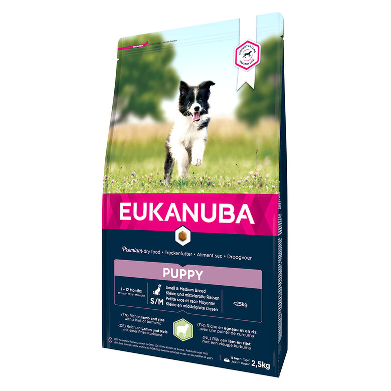 Eukanuba - Croquettes Chiot & Junior Pour Petite et Moyenne Race Agneau&Riz - 2,5kg Image numéro 1 Eukanuba - Croquettes Chiot & Junior Pour Petite et Moyenne Race Agneau&Riz - 2,5kg Image numéro 1