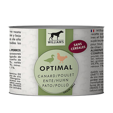 William's - Pâtée OPTIMAL au Canard et Poulet pour Chiens - 200g