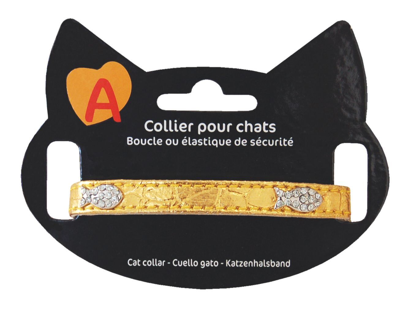 Animalis - Collier Fantaisie Poisson pour Chat - Or Image num&eacute;ro 1