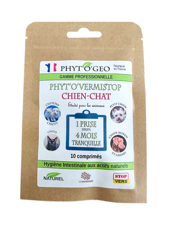 Phytogeo - Vermifuge Naturel 10 Comprimés pour Chiens et Chats Image numéro 1 Phytogeo - Vermifuge Naturel 10 Comprimés pour Chiens et Chats Image numéro 1