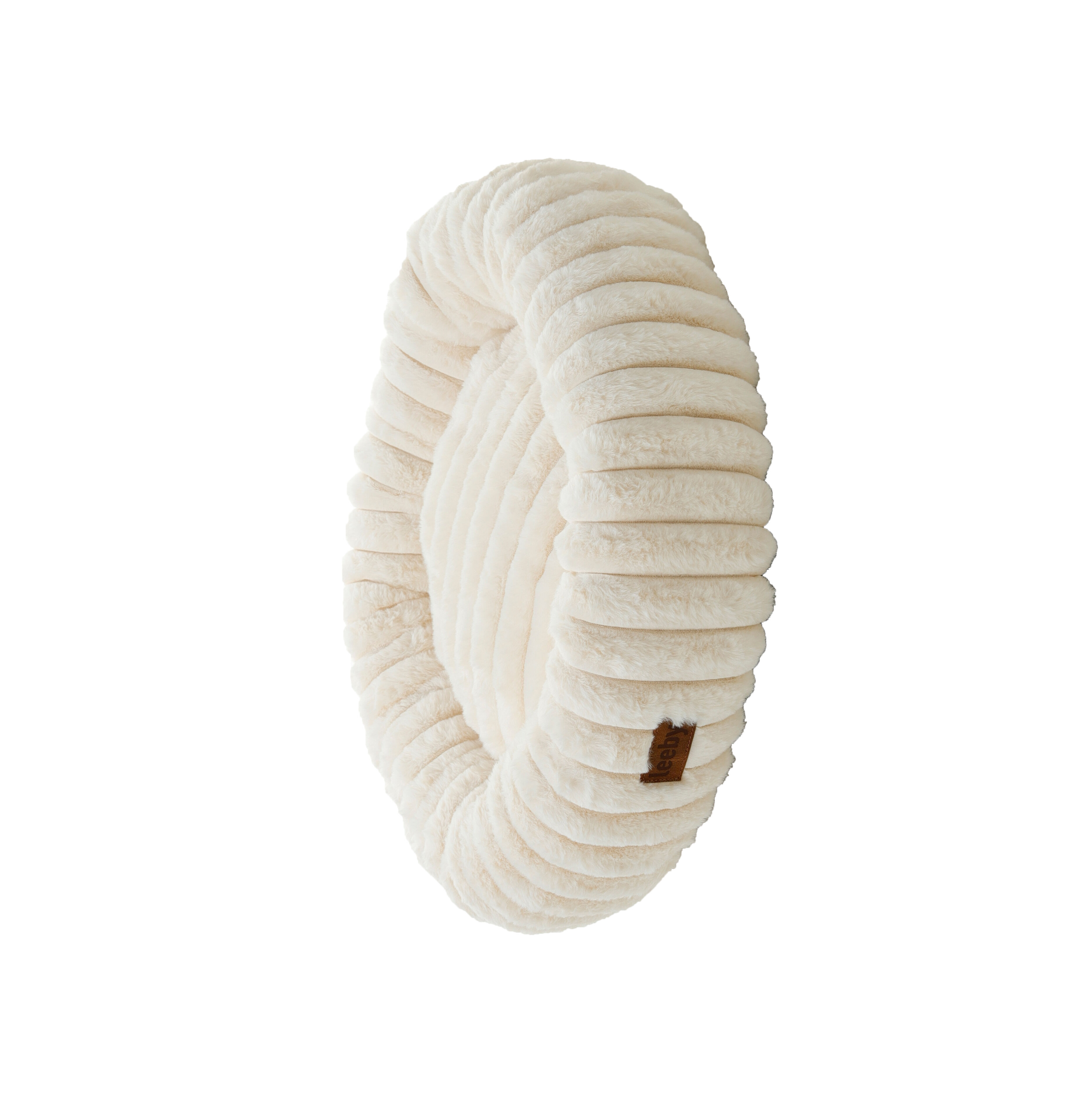 Leeby - Donut Velours C&ocirc;tel&eacute; pour chats - Cr&egrave;me Image num&eacute;ro 3