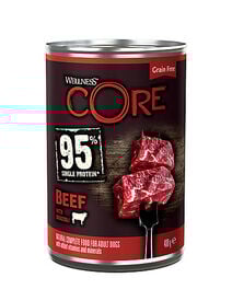 Wellness CORE - Repas Complet 95% de Bœuf pour Chien - 400g