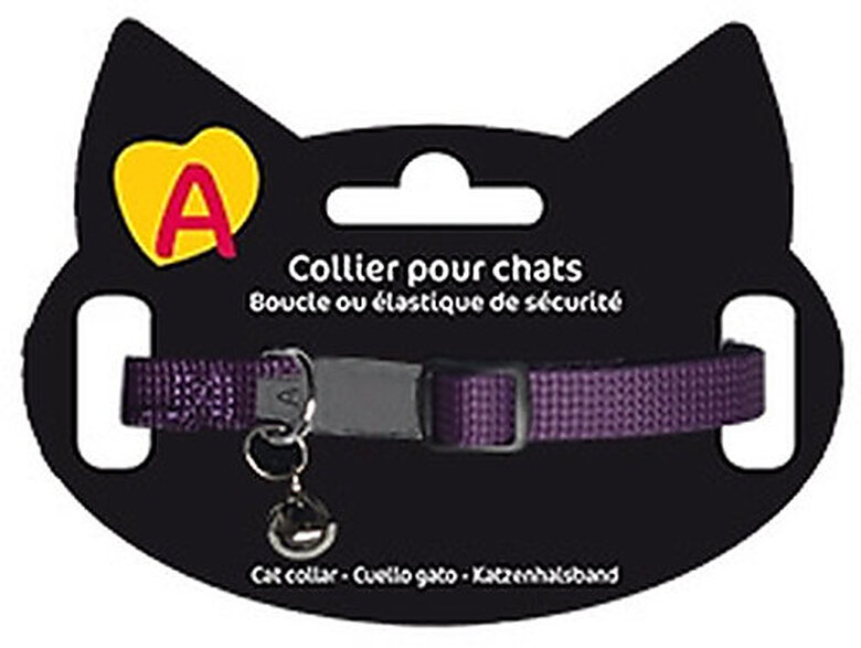 Animalis - Collier Basic pour Chat - Violet image number null