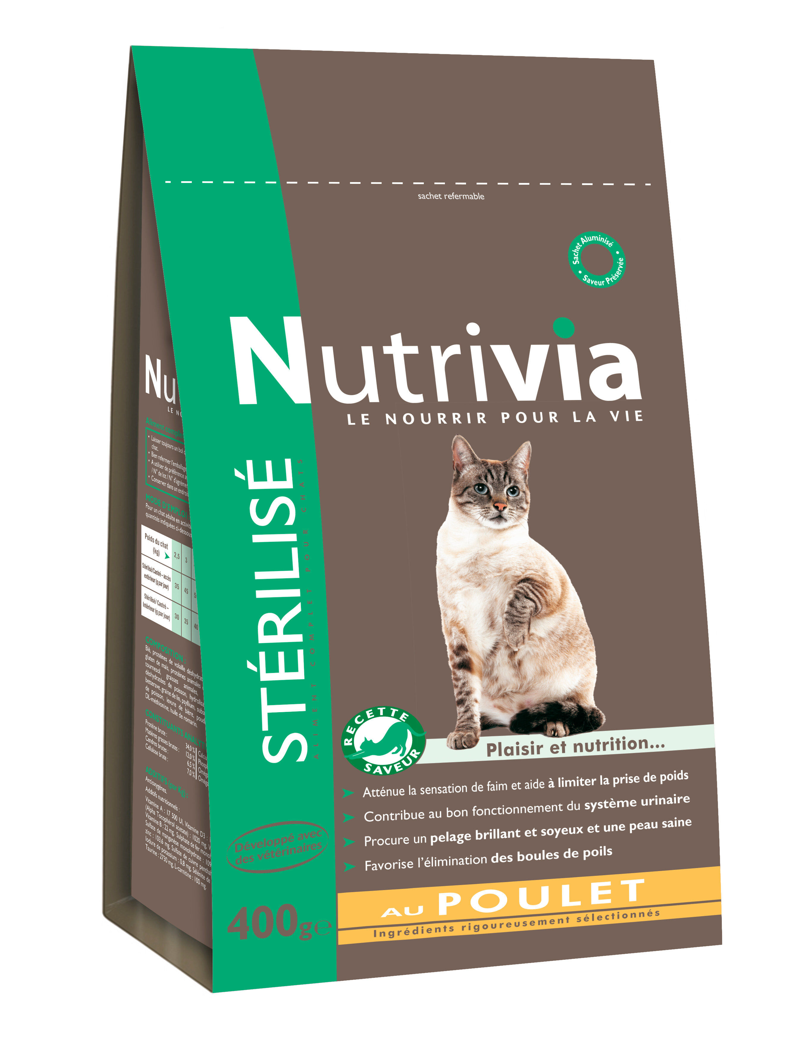 Nutrivia - Croquettes au Poulet pour Chat St&eacute;rilis&eacute; Image num&eacute;ro 1