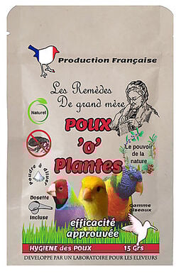 Animalgeo - Sachet Antiparasitaire Poux 'O' Plantes pour Oiseaux - 15g
