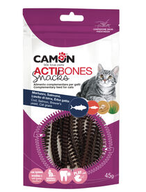 Camon - Friandises Actibones au Cabillaud Saumon et Levure pour Chats - 45g