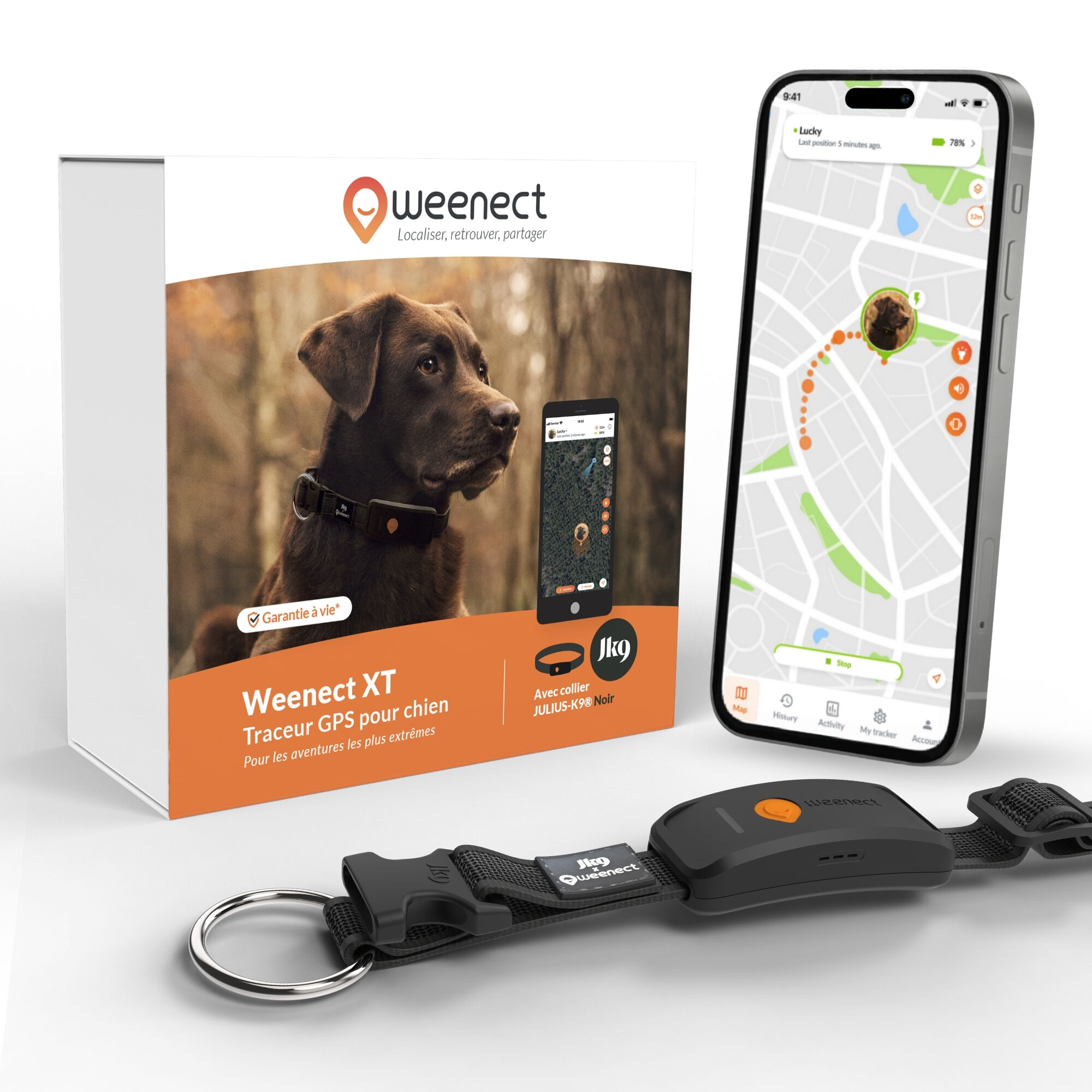 Weenect - Collier GPS XT Chiens - Noir Image num&eacute;ro 1