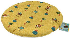 Summer Vibes - Tapis Rond Jaune pour Chats - 50cm