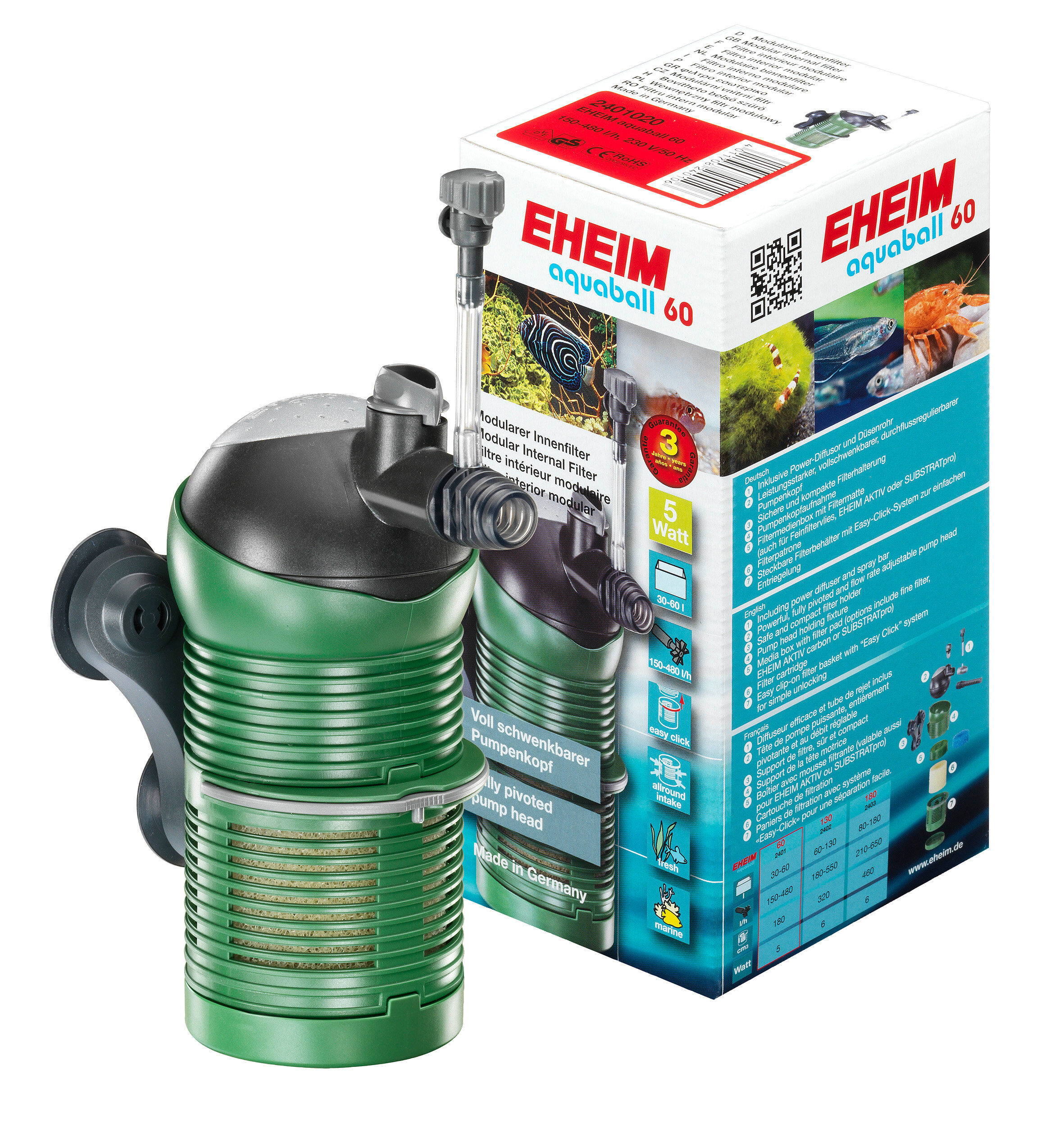 Eheim - Filtre Int&eacute;rieur Aquaball 60 Image num&eacute;ro 1