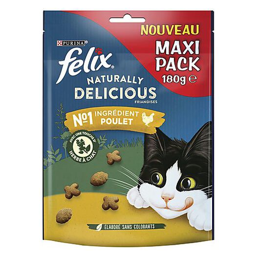 Felix - Friandises Naturally Delicious au Poulet pour Chat - 180g image number null