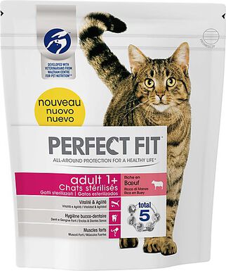 Perfect Fit - Croquettes Adult 1+ au Bœuf pour Chat Stérilisé - 1,4Kg