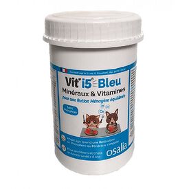 Osalia - VIT'I5 Bleu Minéraux et Vitamines pour Chiens et Chats de Plus de 8 ans - 250g