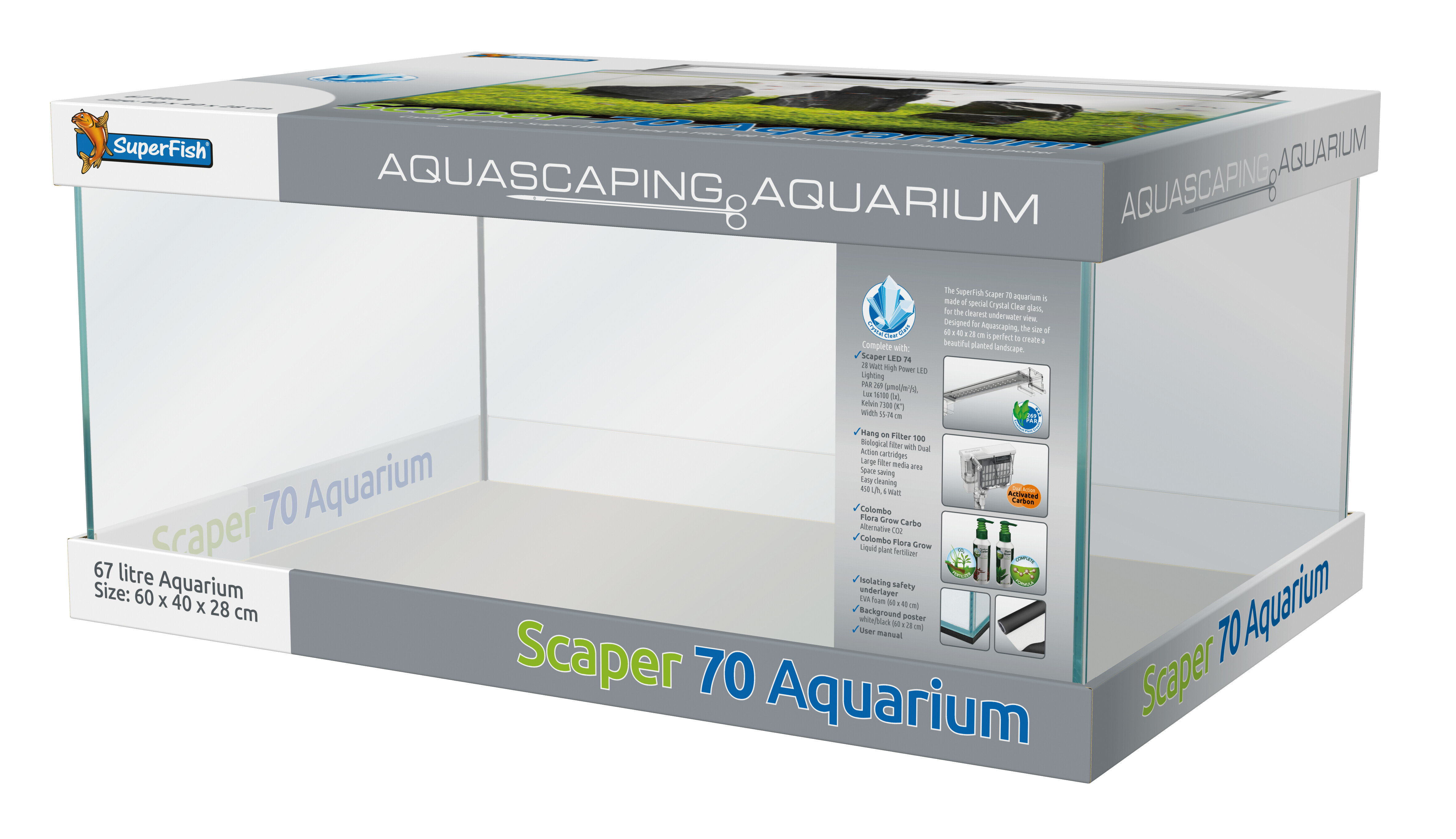Superfish - Aquarium SCAPER 70 - 60x40x28cm Image num&eacute;ro 2