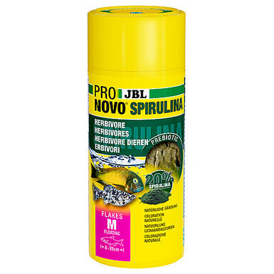 JBL - Aliment en Flocons Pronovo SPIRULINA FLAKES pour Poissons Herbivores - 250ml