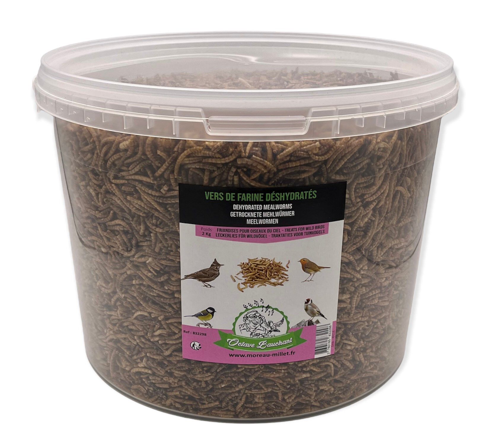 Octave Bauchant - Vers de farine Oiseaux du ciel en Seau - 2Kg Image num&eacute;ro 1