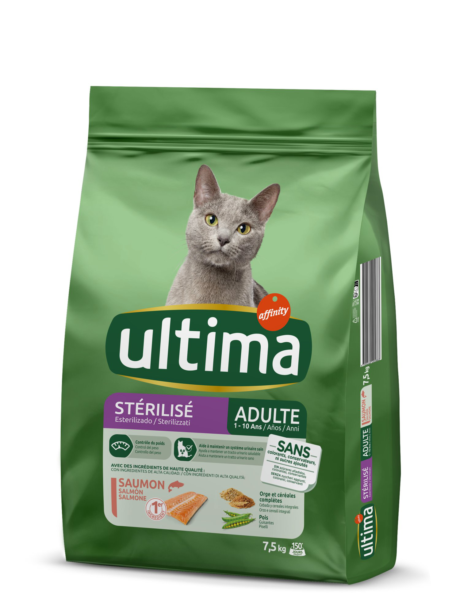 Ultima - Croquettes Chat St&eacute;rilis&eacute; Adulte Saumon - 7,5 kg Image num&eacute;ro 2