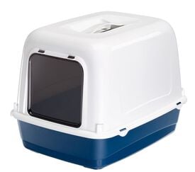 Ferplast - Maison de Toilettes Ariel 10 pour Chats - Bleu