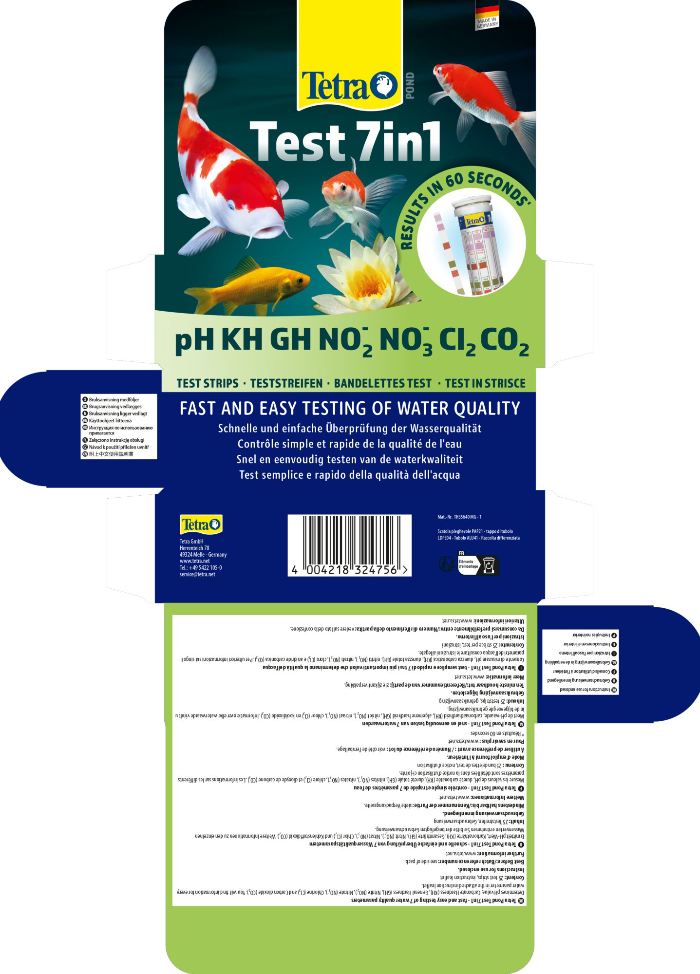 Tetra - Bandelettes Tetra Pond Test 7 in 1 pour Eau de Bassin Image num&eacute;ro 1