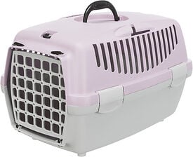 Trixie - Caisse de Transport Capri Gris Clair/Mauve - XS : 32 x 31 x 48 cm