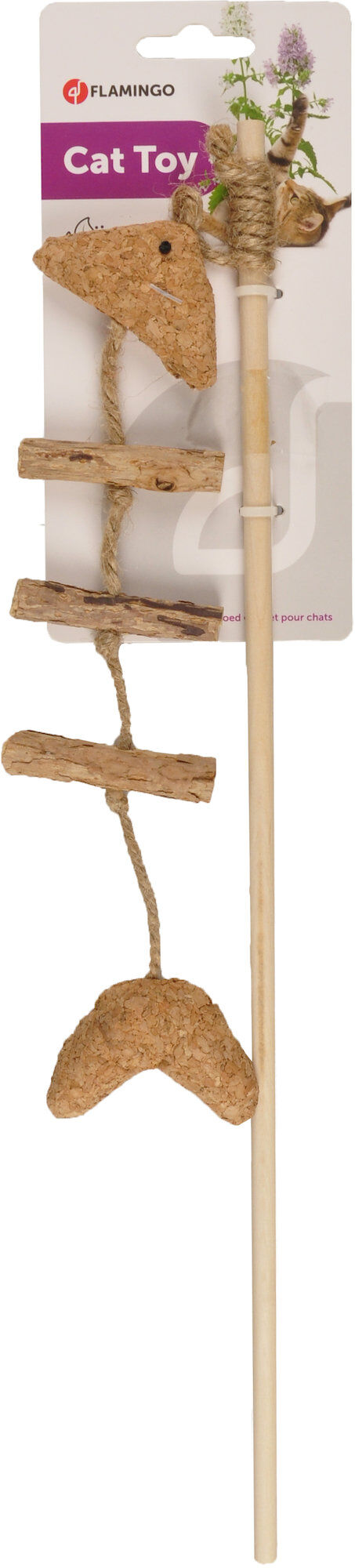 Flamingo - Jouet Adamello Canne &agrave; P&ecirc;che & Ar&ecirc;te de Poisson - 45cm Image num&eacute;ro 1