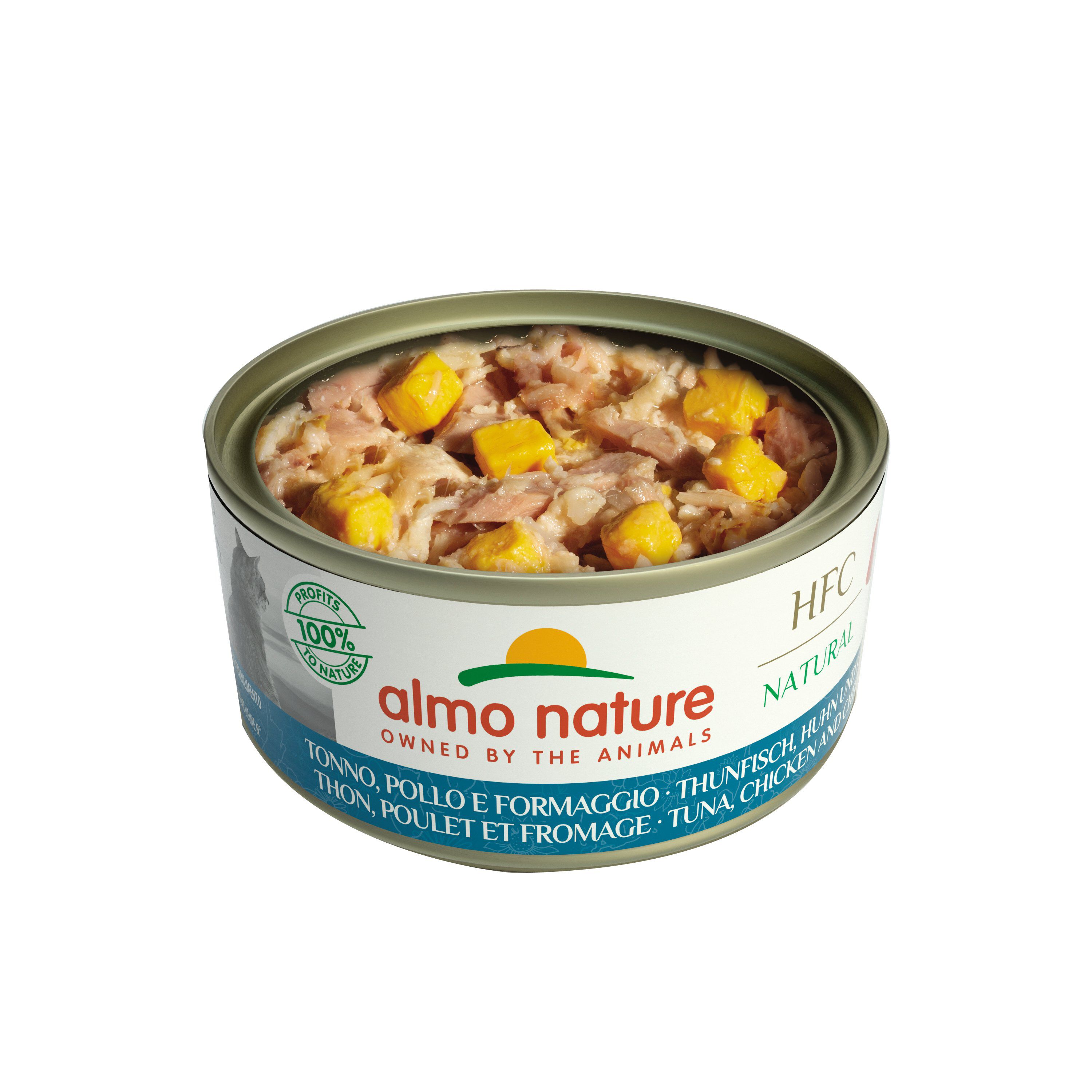 Almo Nature - P&acirc;t&eacute;e Hfc Natural Thon, Poulet Et Fromage - 150g Image num&eacute;ro 2