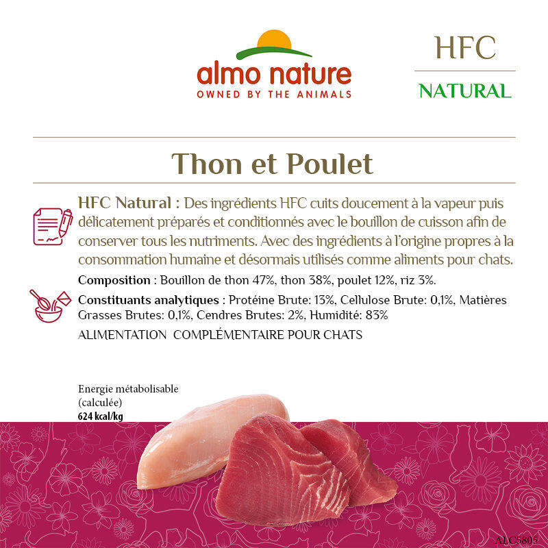 Almo Nature - Bo&icirc;tes Pat&eacute;e Light Meal au Blanc de Poulet pour Chat - 4x50g Image num&eacute;ro 2