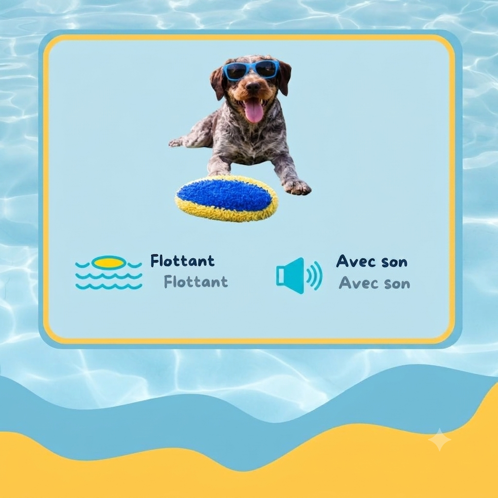 Summer Vibes - Peluche Ballon Ovale Sonore et Flottante pour Chien - 19cm Image num&eacute;ro 5