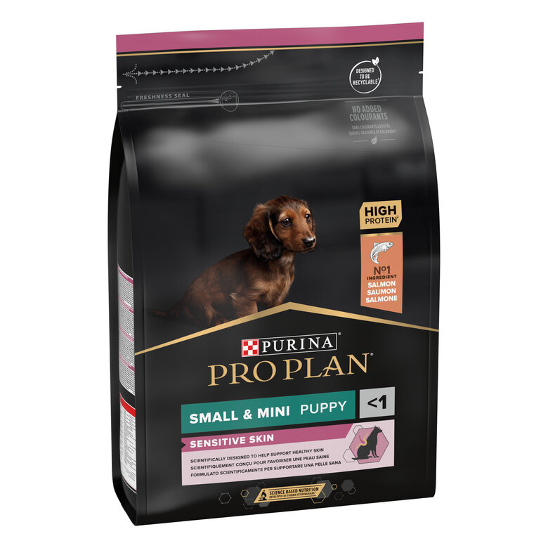 Pro Plan - Croquettes OPTIDERMA Small & Mini Sensitive Skin Saumon pour Chiot - 3Kg Image numéro 2 Pro Plan - Croquettes OPTIDERMA Small & Mini Sensitive Skin Saumon pour Chiot - 3Kg Image numéro 2