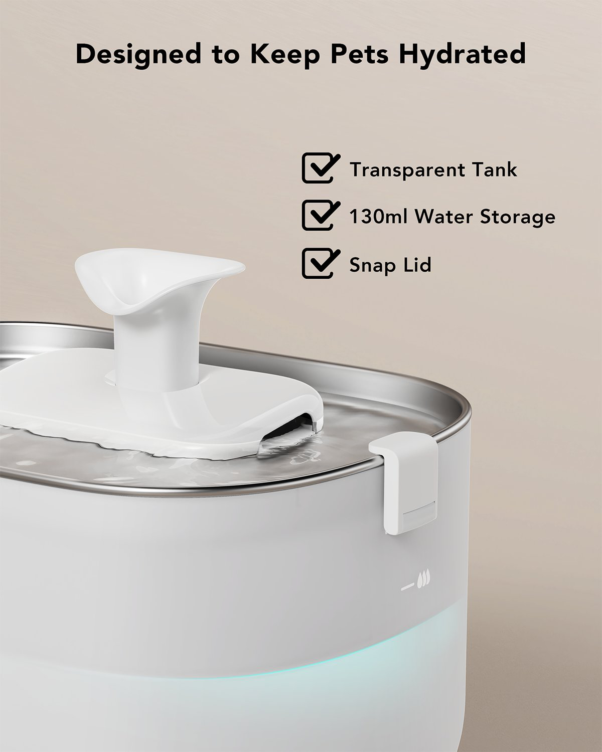 Petlibro - Fontaine &agrave; Eau avec Pompe sans Fil - 2,5L Image num&eacute;ro 1