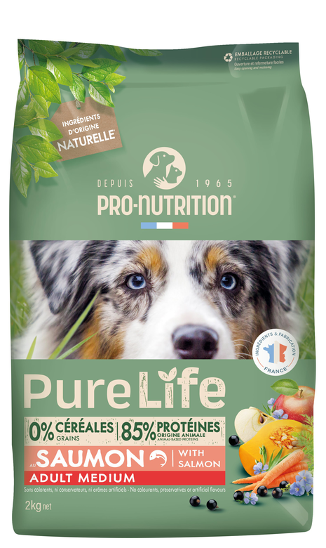 Pro-Nutrition - Croquettes Pure Life Chien Adult Medium - 2kg Image numéro 1 Pro-Nutrition - Croquettes Pure Life Chien Adult Medium - 2kg Image numéro 1