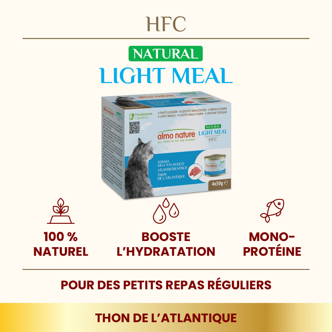 Almo Nature - Bo&icirc;tes Pat&eacute;e Light Meal au Thon de l'Atlantique pour Chat - 4x50g Image num&eacute;ro 2