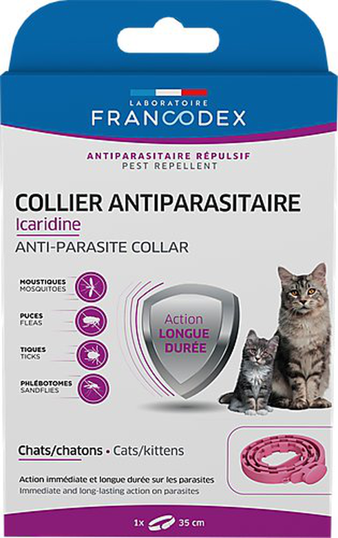 Francodex - Collier Antiparasitaire Icardine pour Chats et Chatons - Rose image number null