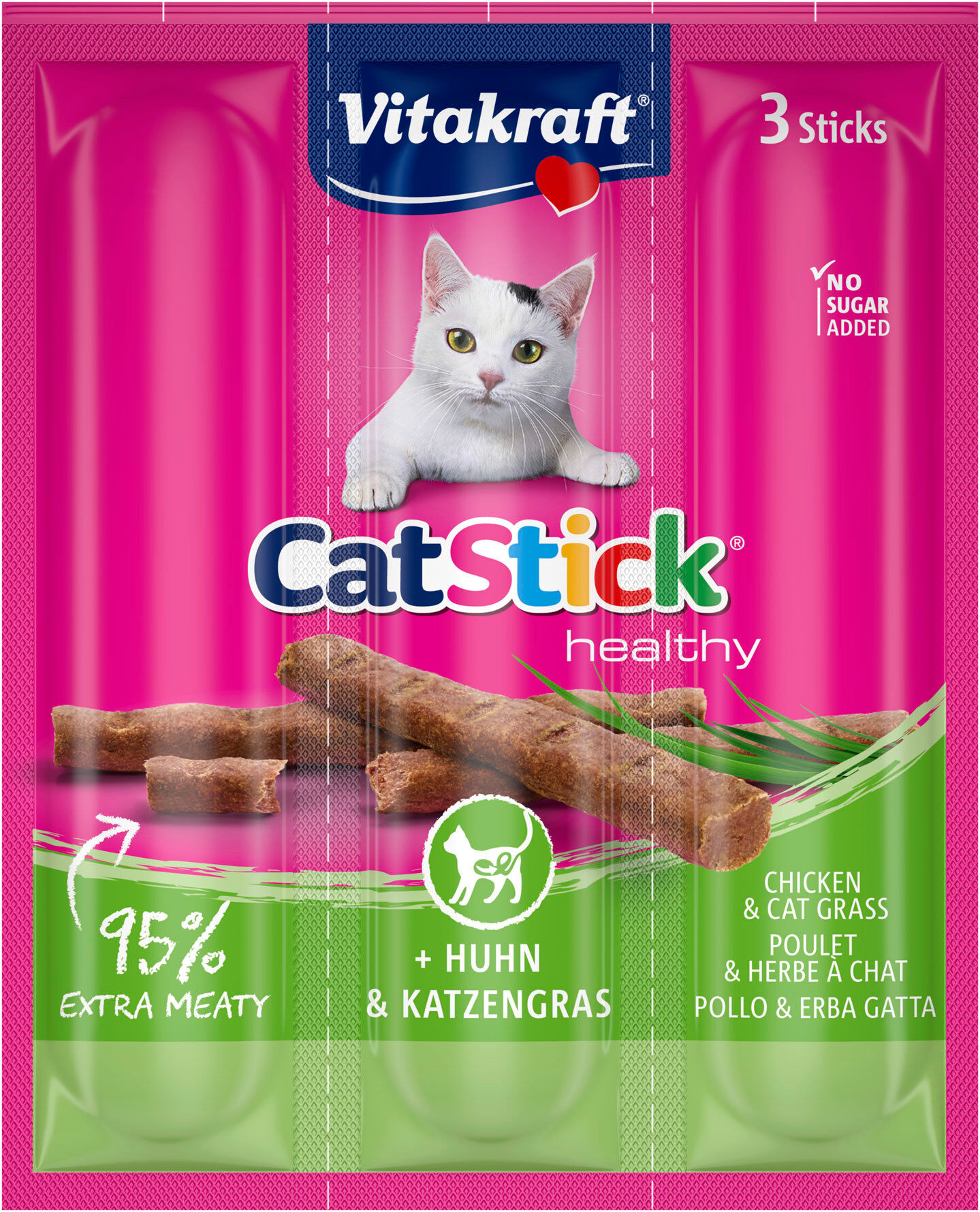 Vitakraft - Cat Stick poulet/herbe a chat - x3 Image num&eacute;ro 1