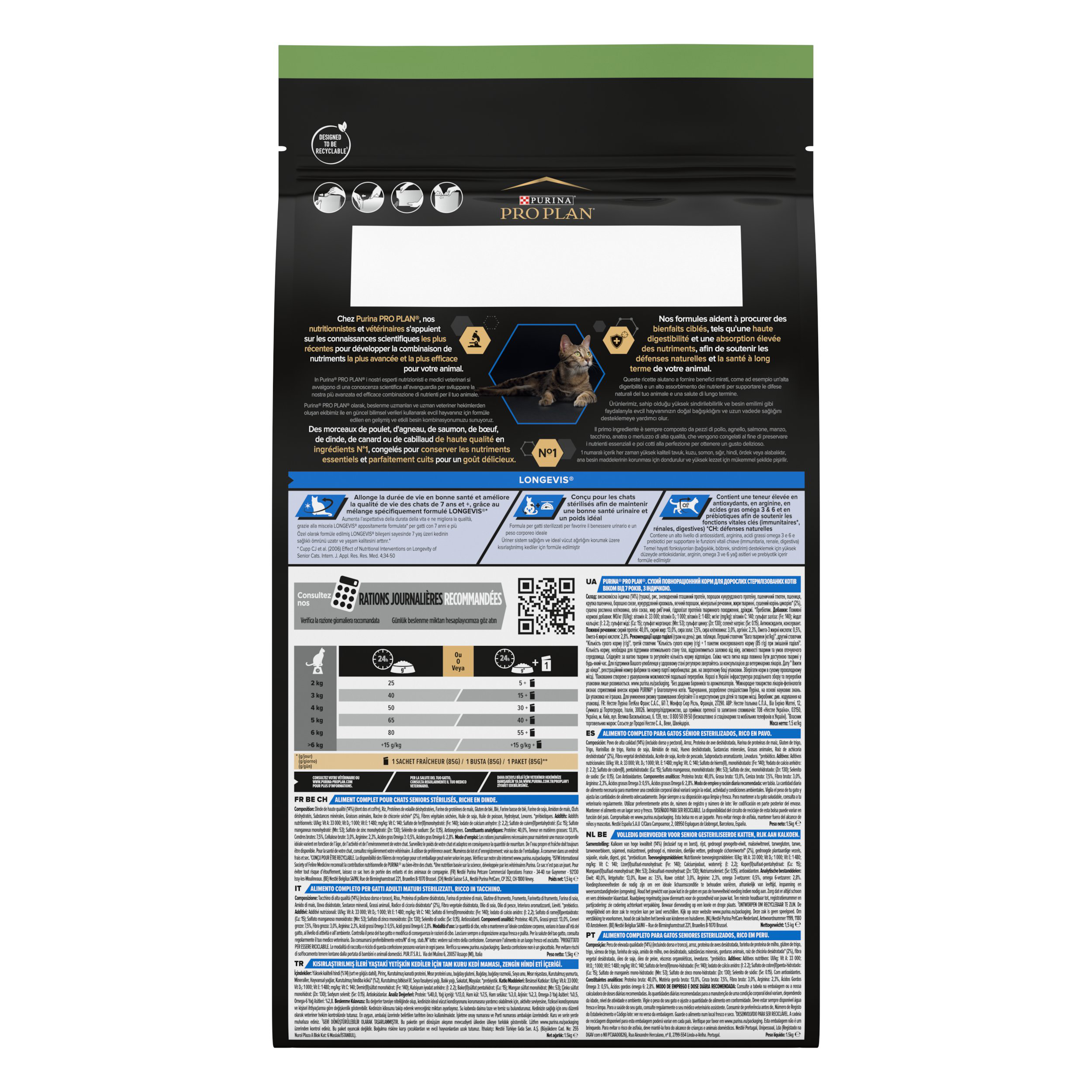 Pro Plan - Croquettes Adult 7+ au Poulet pour Chat Adulte St&eacute;rilis&eacute; - 1,5Kg Image num&eacute;ro 4