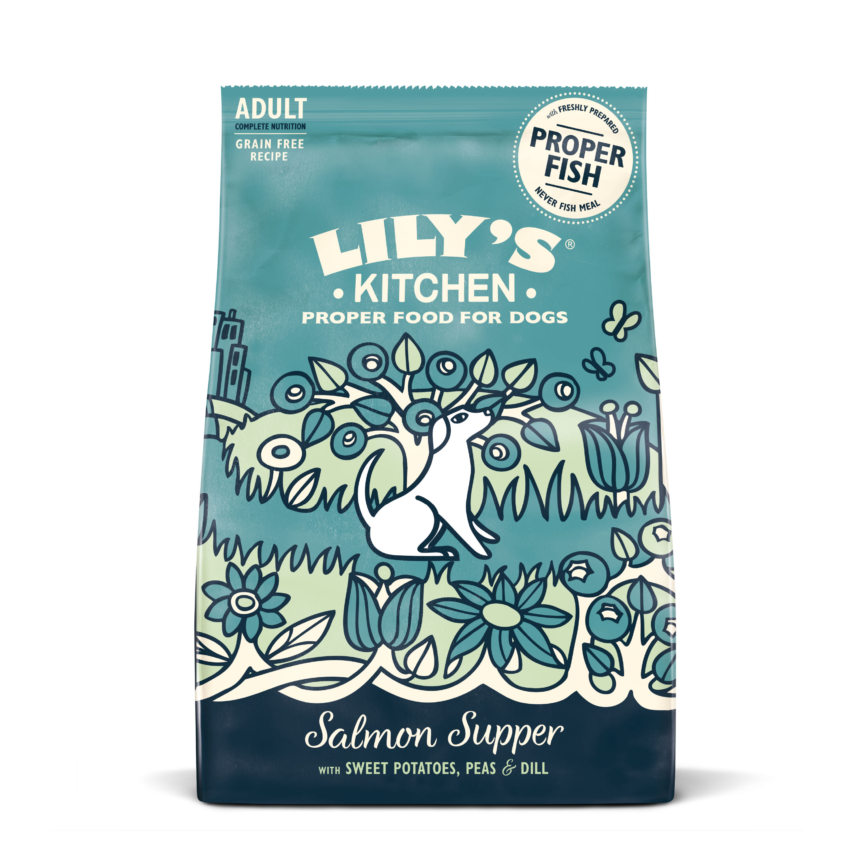 Lily's Kitchen - Croquettes sans C&eacute;r&eacute;ales Saumon et Patates Douces pour Chien Adulte - 2,5Kg Image num&eacute;ro 1