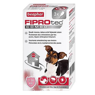 Beaphar - Pipettes Anti-tiques Fiprotec Combo pour Petit Chien - x3