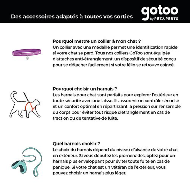 Gotoo - Collier Funny Fashion pour Chat - 1x20-30cm Image numéro 5 Gotoo - Collier Funny Fashion pour Chat - 1x20-30cm Image numéro 5