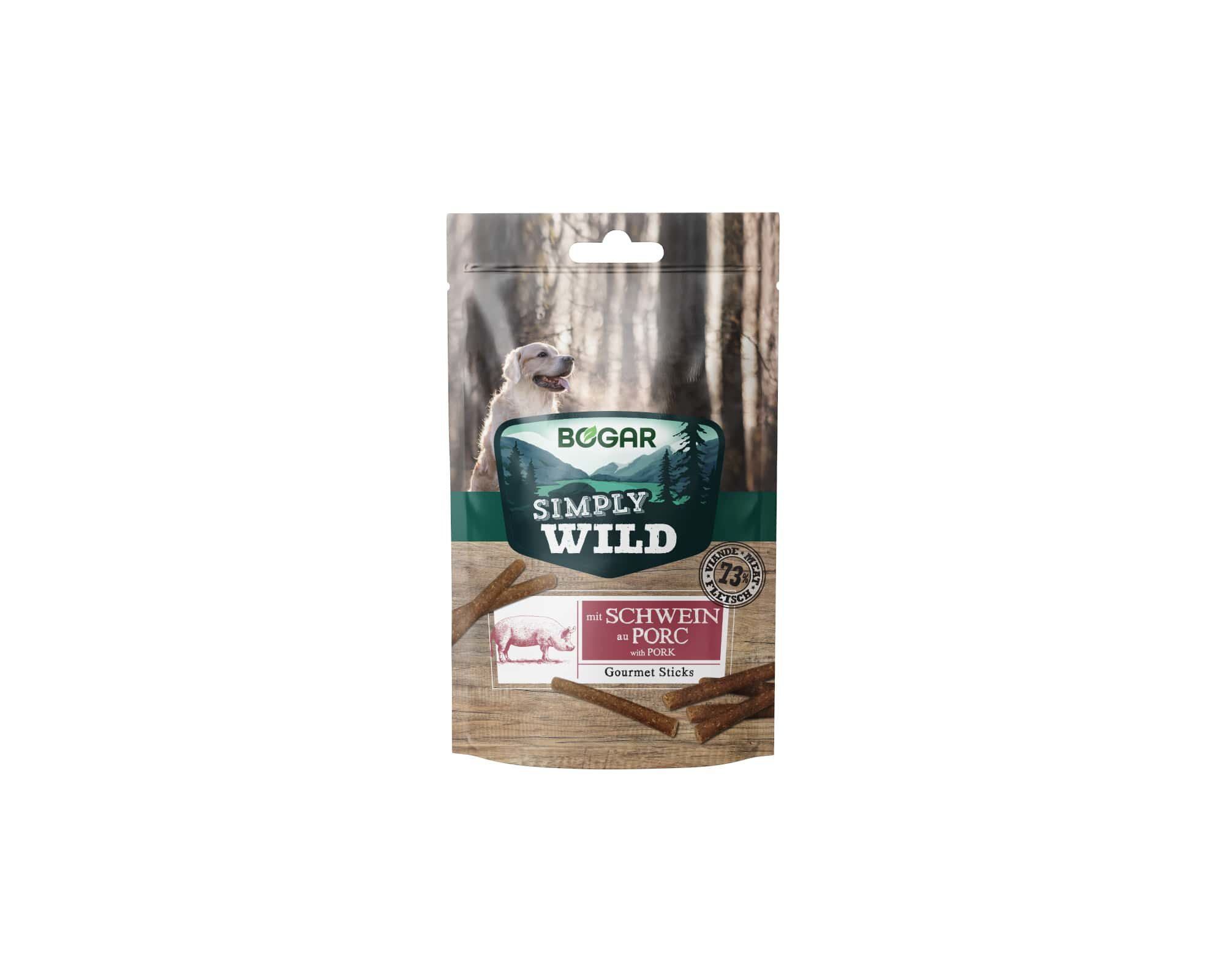 Simply Wild - Friandises Bogar en Sticks au Porc pour Chiens - x10 Image num&eacute;ro 1